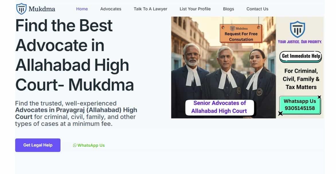 Advocate Directory website build by Digital Vahan